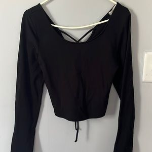 Black cropped long sleeve from Aéropostal , size medium